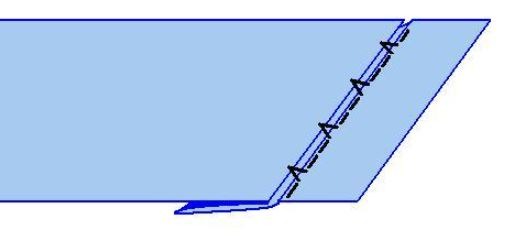 the blind stitch variant of the zigzag stitch