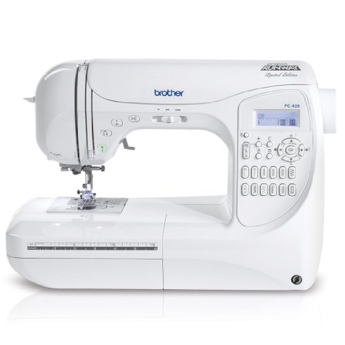 Brother Project Runway PC420PRW 294-Stitch Professional Grade Computerized Sewing Machine with 3 Built-In Lettering Styles, and Carrying Case