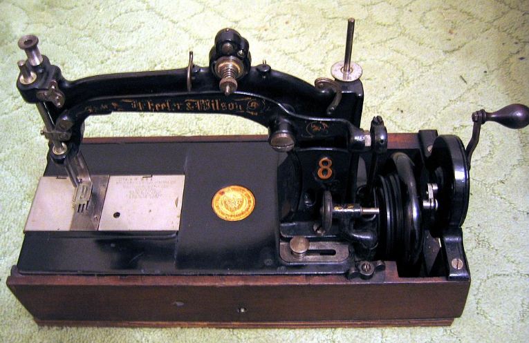 An 1880 hand-cranked machine from the Wheeler and Wilson Company