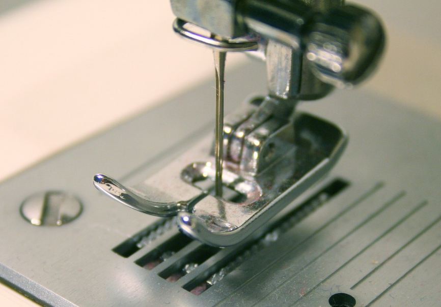 the presser foot of a sewing machine