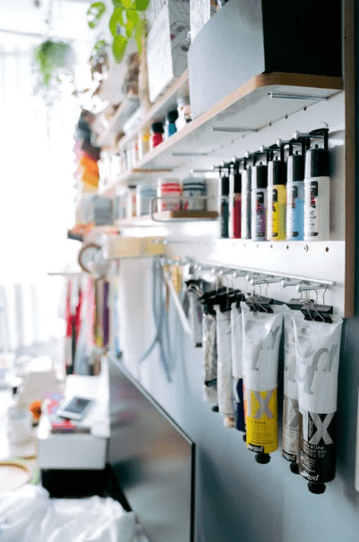 Organized sewing space