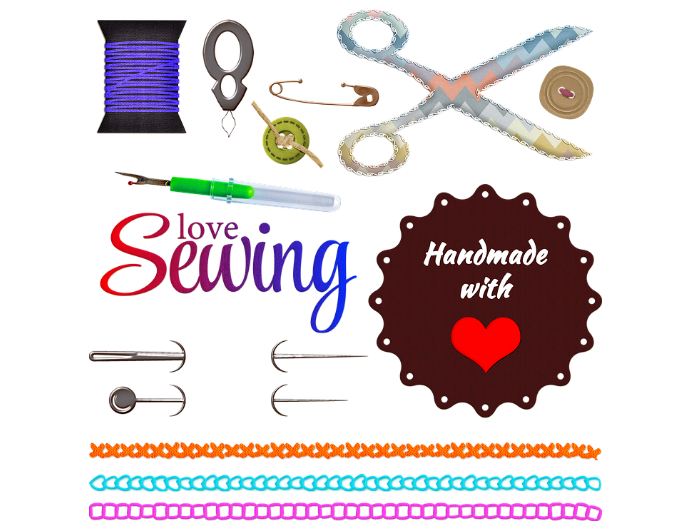 Seam rippers, thread, and scissors